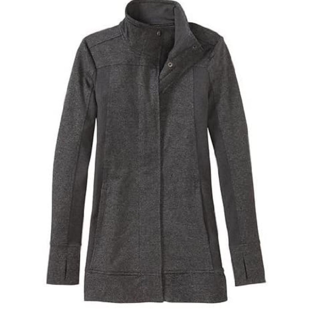 Athleta Full Zip Hiking Mid Layer Coat Jacket Dark Gray Size Small